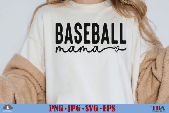 Baseball Mama SVG Baseball Mom PNG Quote for T-Shirt Designs