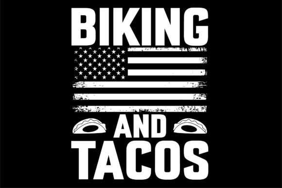 Biking and Tacos Svg Graphics for T-Shirt Designs