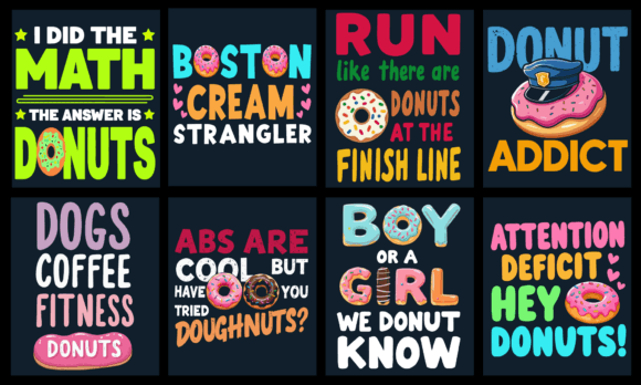 Donut T-Shirt Design Bundle Review for Local Brand Graphics