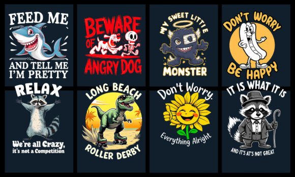 Funny Png T-Shirt Bundle Graphics for Handmade Designs