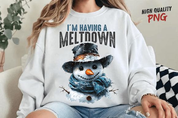 Funny Winter Snowman Quotes PNG for T-Shirt Designs