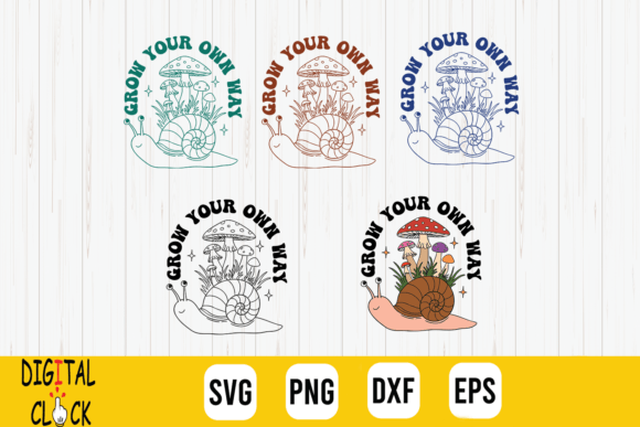 Grow Your Own Way Growing Mushroom SVG Graphics and T-Shirt Designs Review