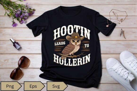 Hootin Leads to Hollerin Owl Cowboy Graphics