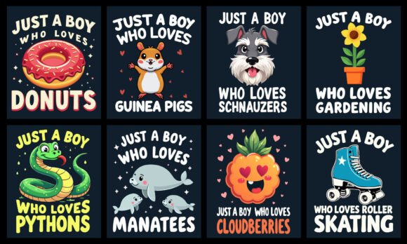 Just a Boy Who Loves T- Shirt Design: A Graphic Review
