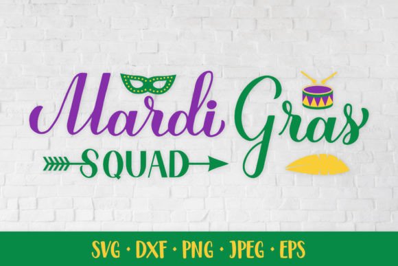 Mardi Gras Squad SVG: Graphics and Illustrations for Festive Campaigns